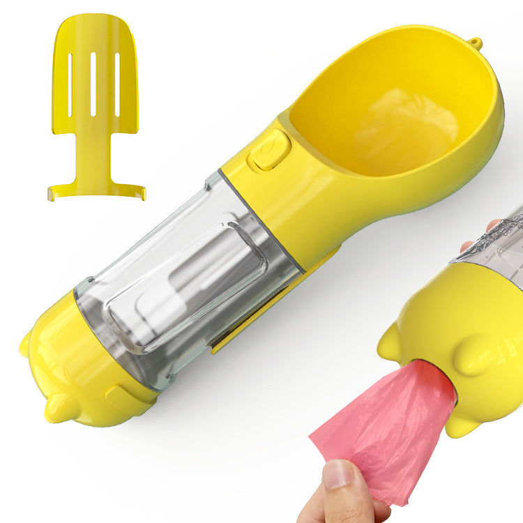Pet Water Bottle Feeder Bowl Garbage Bag Storage Portable Pet Outdoor Travel 3 In 1 Dog Water Bottle - Thriver Trend