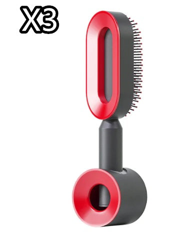 Self Cleaning Hair Brush For Women One-key Cleaning Hair Loss Airbag Massage Scalp Comb Anti-Static Hairbrush - Thriver Trend
