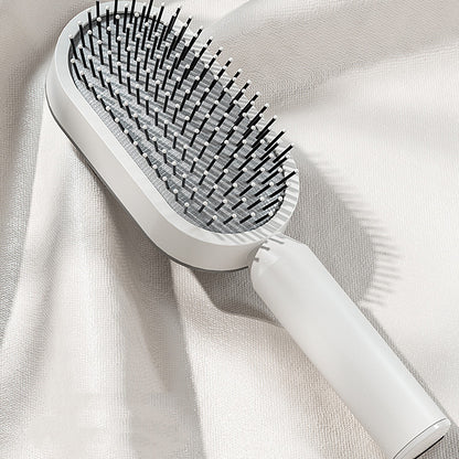 Self Cleaning Hair Brush For Women One-key Cleaning Hair Loss Airbag Massage Scalp Comb Anti-Static Hairbrush - Thriver Trend