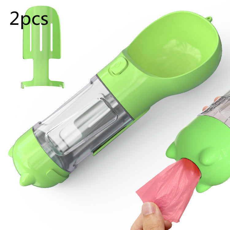 Pet Water Bottle Feeder Bowl Garbage Bag Storage Portable Pet Outdoor Travel 3 In 1 Dog Water Bottle - Thriver Trend
