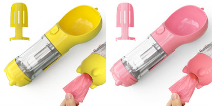 Pet Water Bottle Feeder Bowl Garbage Bag Storage Portable Pet Outdoor Travel 3 In 1 Dog Water Bottle - Thriver Trend