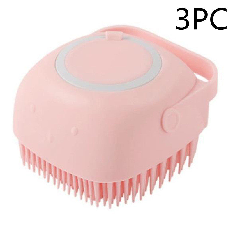 Silicone Dog Bath Massage Gloves Brush Pet Cat Bathroom Cleaning Tool Comb Brush For Dog Can Pour Shampoo Dog Grooming Supplies - Thriver Trend