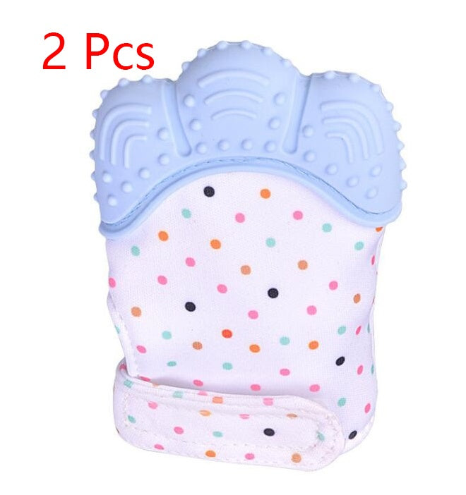 Baby teether baby anti-bite silicone molar gloves children's sound toys - Thriver Trend