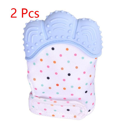 Baby teether baby anti-bite silicone molar gloves children's sound toys - Thriver Trend