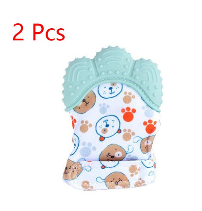 Baby teether baby anti-bite silicone molar gloves children's sound toys - Thriver Trend