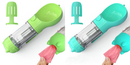 Pet Water Bottle Feeder Bowl Garbage Bag Storage Portable Pet Outdoor Travel 3 In 1 Dog Water Bottle - Thriver Trend