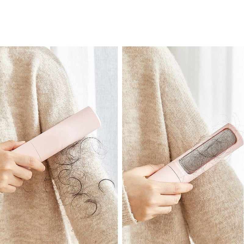 2-1 Reusable Pet Hair Remover Brush Lint Roller Portable Effective Self Cleaning Tool for Cat Dog Fur Hair Dust Removal Brush - Thriver Trend