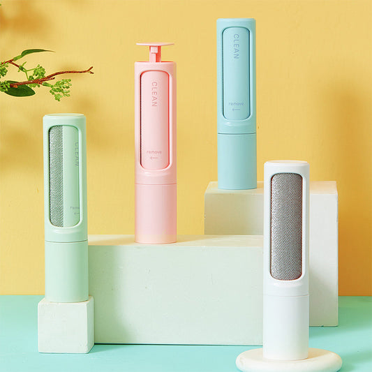 2-1 Reusable Pet Hair Remover Brush Lint Roller Portable Effective Self Cleaning Tool for Cat Dog Fur Hair Dust Removal Brush - Thriver Trend