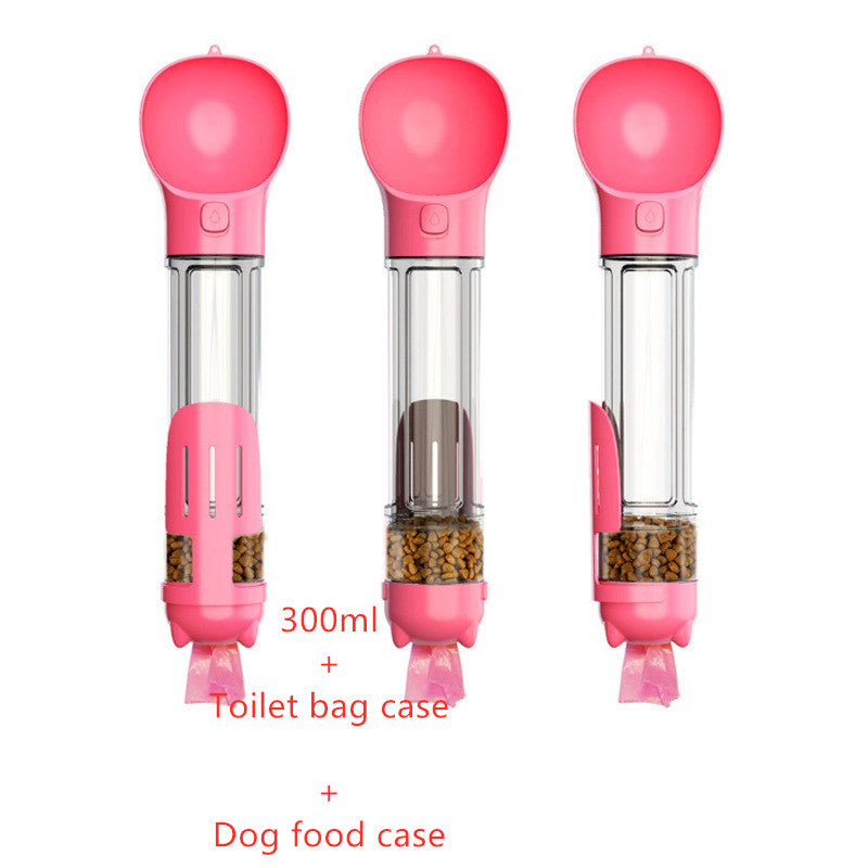 Pet Water Bottle Feeder Bowl Garbage Bag Storage Portable Pet Outdoor Travel 3 In 1 Dog Water Bottle - Thriver Trend