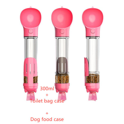 Pet Water Bottle Feeder Bowl Garbage Bag Storage Portable Pet Outdoor Travel 3 In 1 Dog Water Bottle - Thriver Trend