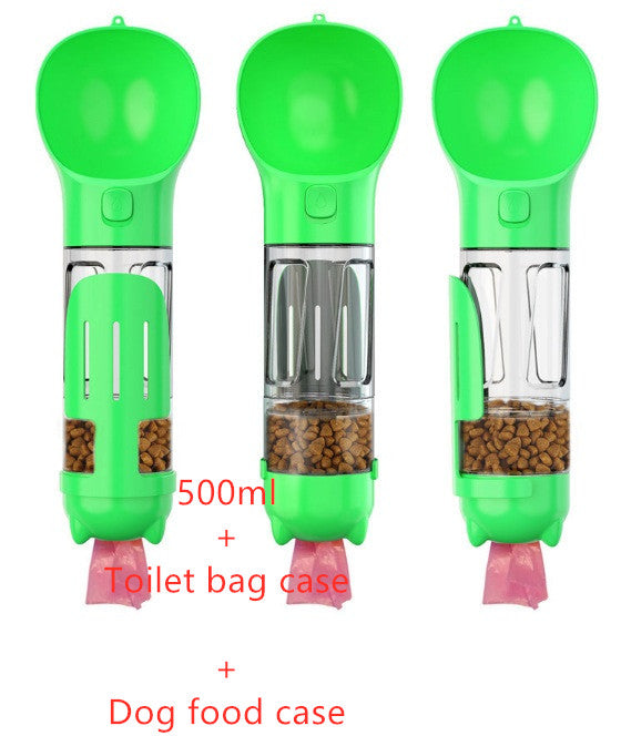 Pet Water Bottle Feeder Bowl Garbage Bag Storage Portable Pet Outdoor Travel 3 In 1 Dog Water Bottle - Thriver Trend