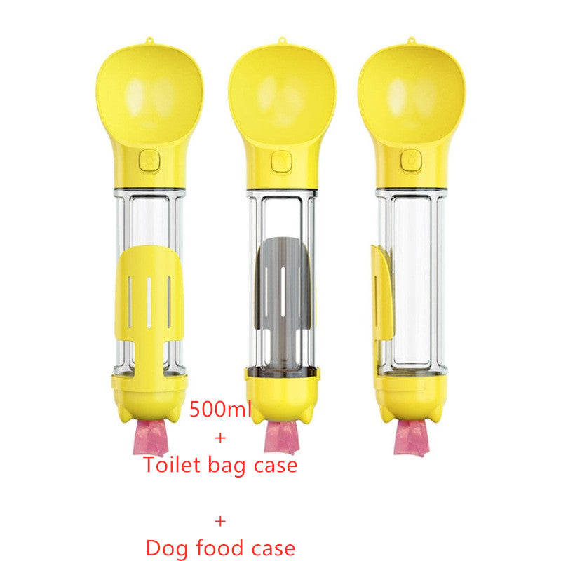 Pet Water Bottle Feeder Bowl Garbage Bag Storage Portable Pet Outdoor Travel 3 In 1 Dog Water Bottle - Thriver Trend