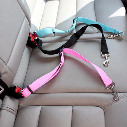 Adjustable Pet Cat Dog Car Seat Belt Pet Seat Vehicle Dog Harness Lead Clip Safety Lever Traction Dog Collars Dogs Accessoires Pets Products - Thriver Trend