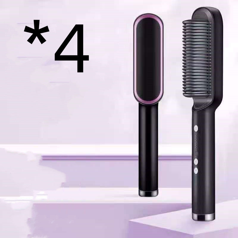New 2 In 1 Hair Straightener Hot Comb Negative Ion Curling Tong Dual-purpose Electric Hair Brush - Thriver Trend