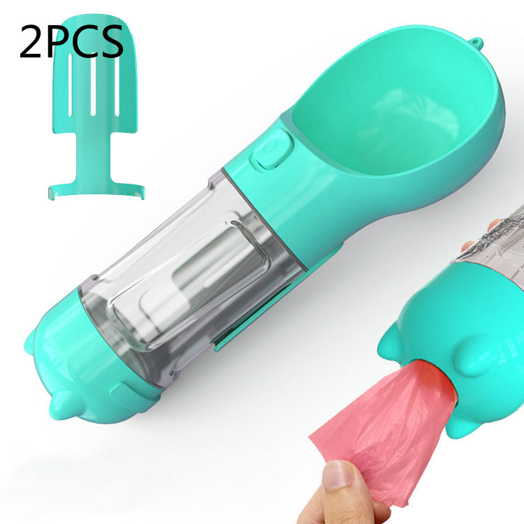 Pet Water Bottle Feeder Bowl Garbage Bag Storage Portable Pet Outdoor Travel 3 In 1 Dog Water Bottle - Thriver Trend