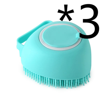 Silicone Dog Bath Massage Gloves Brush Pet Cat Bathroom Cleaning Tool Comb Brush For Dog Can Pour Shampoo Dog Grooming Supplies - Thriver Trend