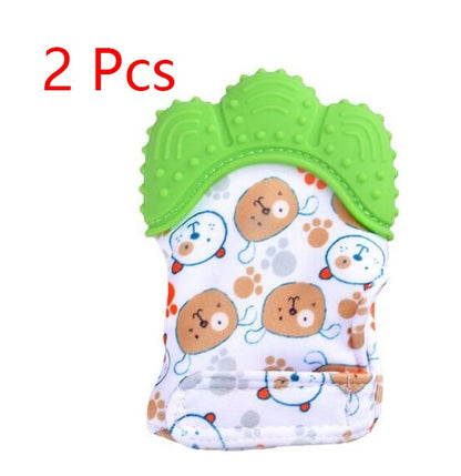 Baby teether baby anti-bite silicone molar gloves children's sound toys - Thriver Trend