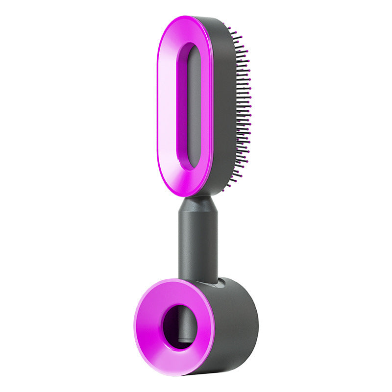 Self Cleaning Hair Brush For Women One-key Cleaning Hair Loss Airbag Massage Scalp Comb Anti-Static Hairbrush - Thriver Trend