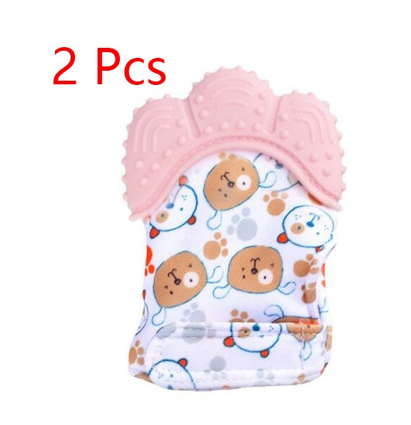 Baby teether baby anti-bite silicone molar gloves children's sound toys - Thriver Trend