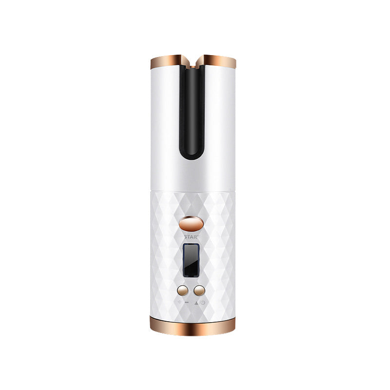 Rechargeable Automatic Hair Curler Women Portable Hair Curling Iron LCD Display Ceramic Curly Rotating Curling Wave Styer - Thriver Trend