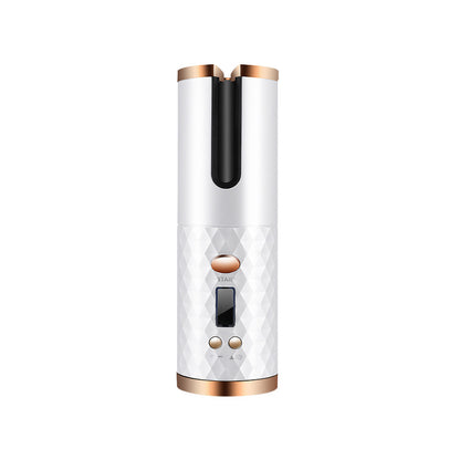 Rechargeable Automatic Hair Curler Women Portable Hair Curling Iron LCD Display Ceramic Curly Rotating Curling Wave Styer - Thriver Trend