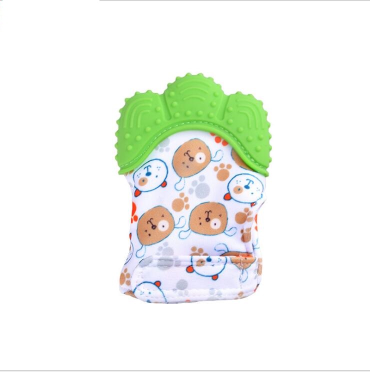 Baby teether baby anti-bite silicone molar gloves children's sound toys - Thriver Trend