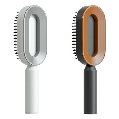 Self Cleaning Hair Brush For Women One-key Cleaning Hair Loss Airbag Massage Scalp Comb Anti-Static Hairbrush - Thriver Trend