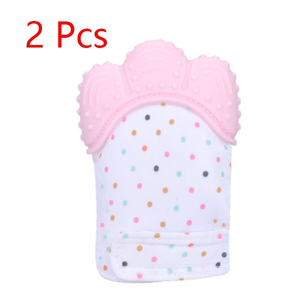Baby teether baby anti-bite silicone molar gloves children's sound toys - Thriver Trend
