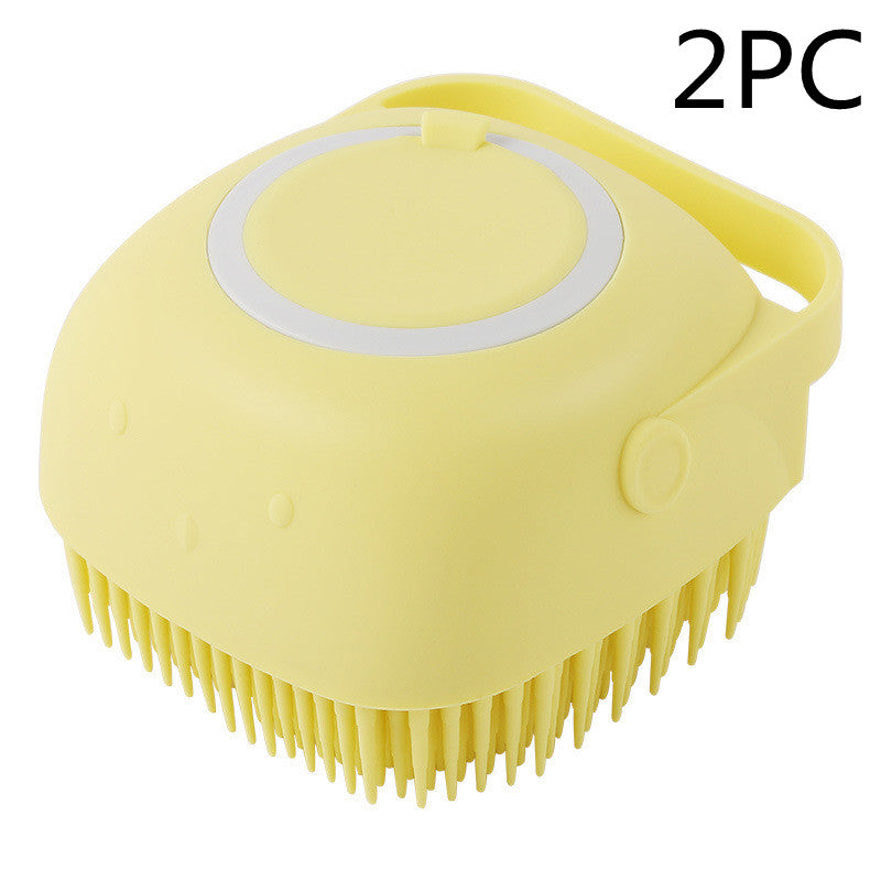Silicone Dog Bath Massage Gloves Brush Pet Cat Bathroom Cleaning Tool Comb Brush For Dog Can Pour Shampoo Dog Grooming Supplies - Thriver Trend