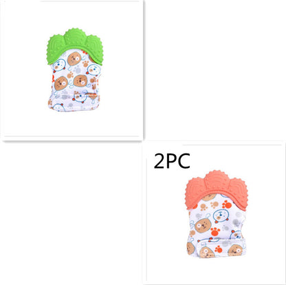 Baby teether baby anti-bite silicone molar gloves children's sound toys - Thriver Trend