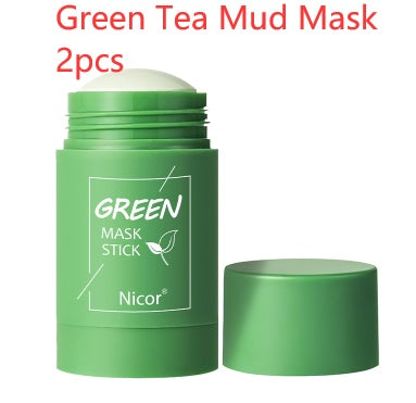 Cleansing Green Tea Mask Clay Stick Oil Control Anti-Acne Whitening Seaweed Mask Skin Care - Thriver Trend
