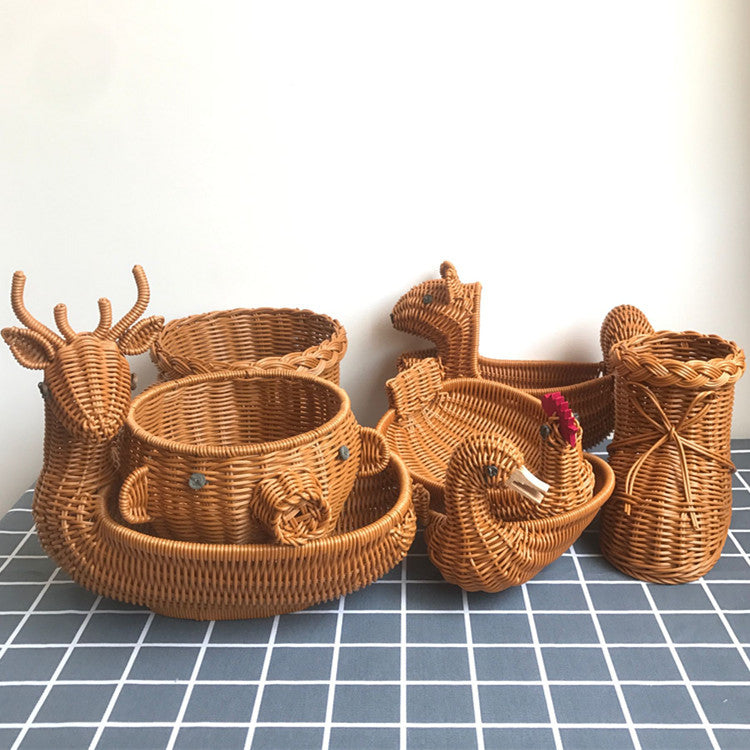 Creative Rattan Fruit Basket Home Furnishings Home Storage - Thriver Trend