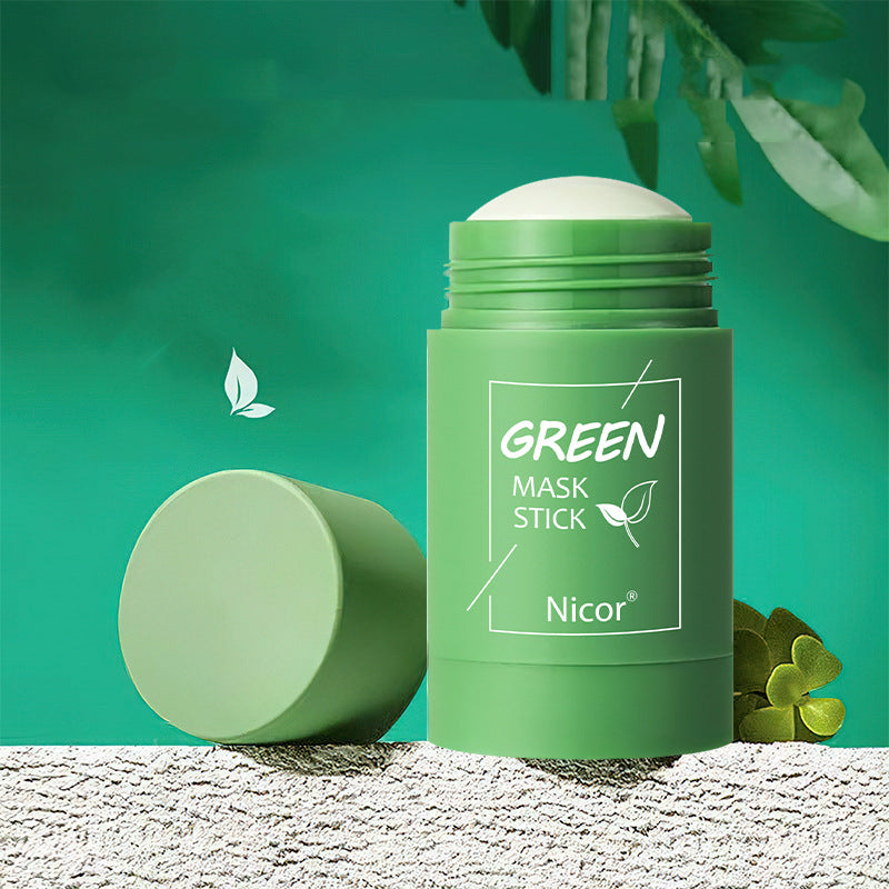 Cleansing Green Tea Mask Clay Stick Oil Control Anti-Acne Whitening Seaweed Mask Skin Care - Thriver Trend