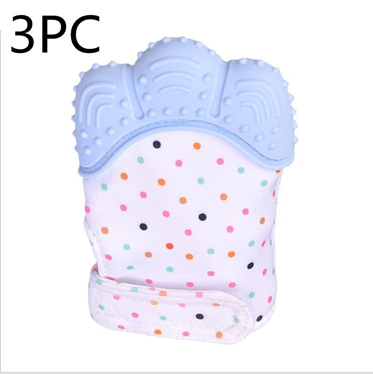 Baby teether baby anti-bite silicone molar gloves children's sound toys - Thriver Trend
