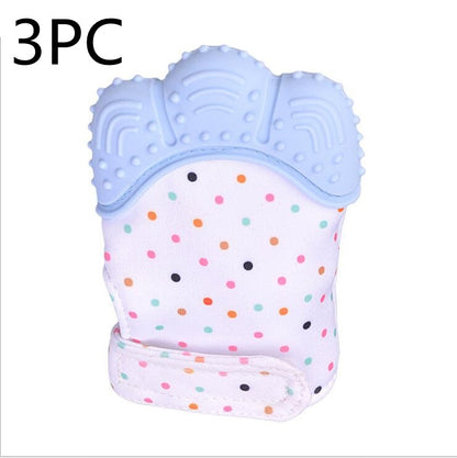 Baby teether baby anti-bite silicone molar gloves children's sound toys - Thriver Trend