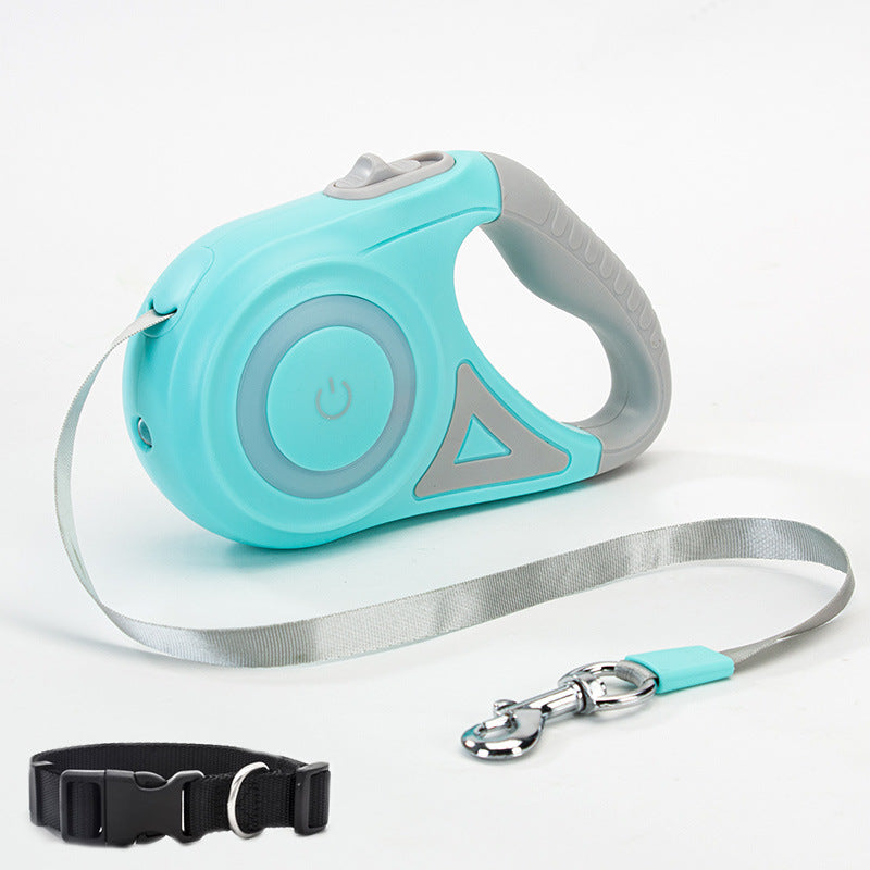 Dog Leash Retractable Leash And Dog Collar Spotlight Automatic Pet Dog Cat Traction Rope For Small Medium Dogs Pet Product - Thriver Trend