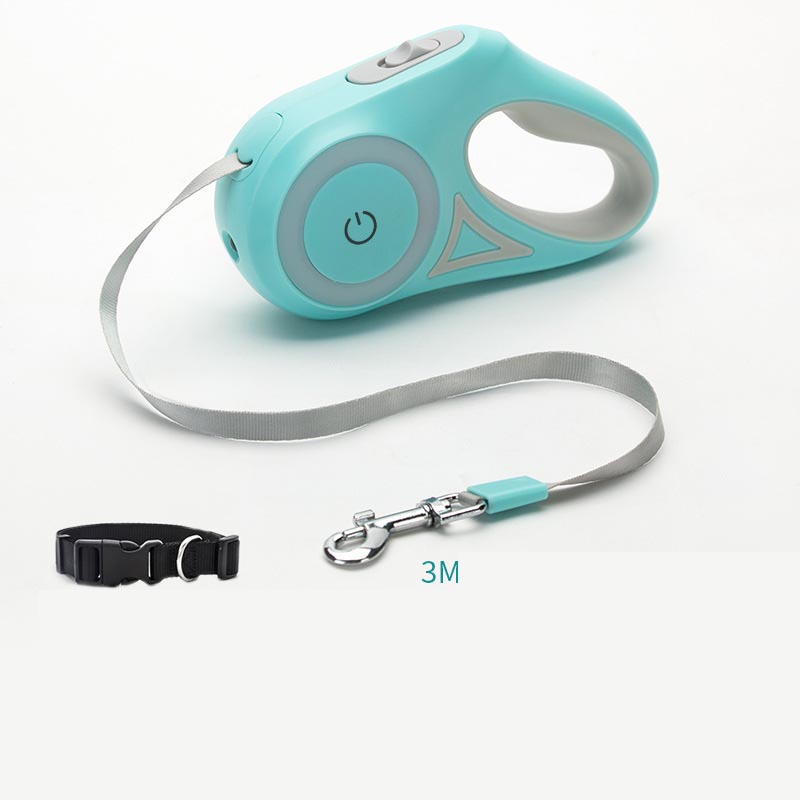 Dog Leash Retractable Leash And Dog Collar Spotlight Automatic Pet Dog Cat Traction Rope For Small Medium Dogs Pet Product - Thriver Trend