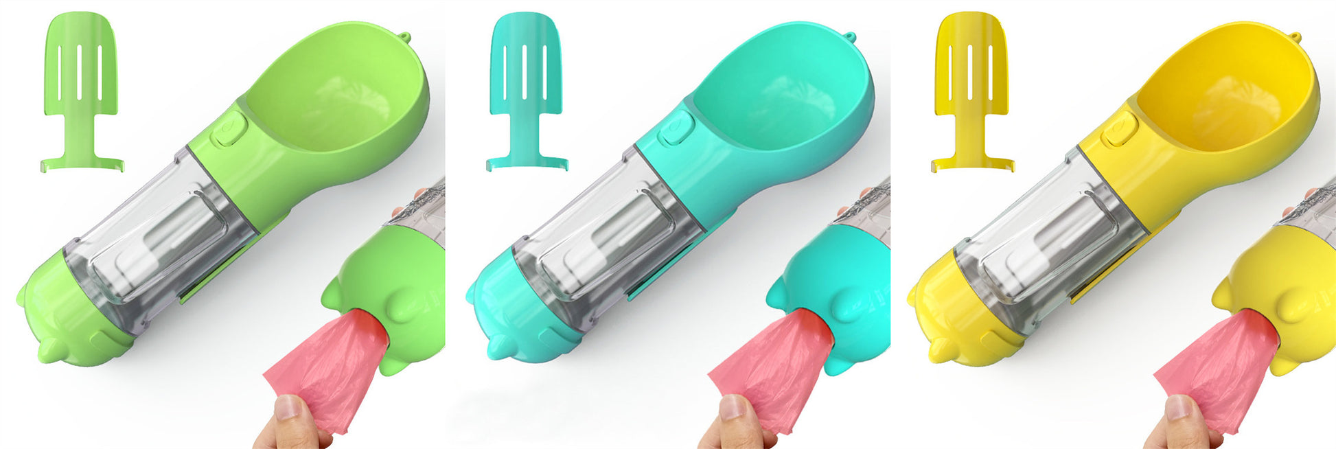 Pet Water Bottle Feeder Bowl Garbage Bag Storage Portable Pet Outdoor Travel 3 In 1 Dog Water Bottle - Thriver Trend