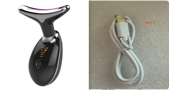EMS Thermal Neck Lifting And Tighten Massager Electric Microcurrent Wrinkle Remover - Thriver Trend