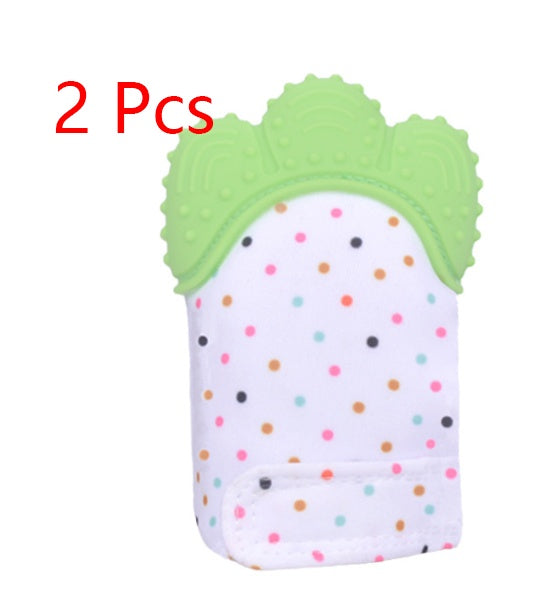 Baby teether baby anti-bite silicone molar gloves children's sound toys - Thriver Trend