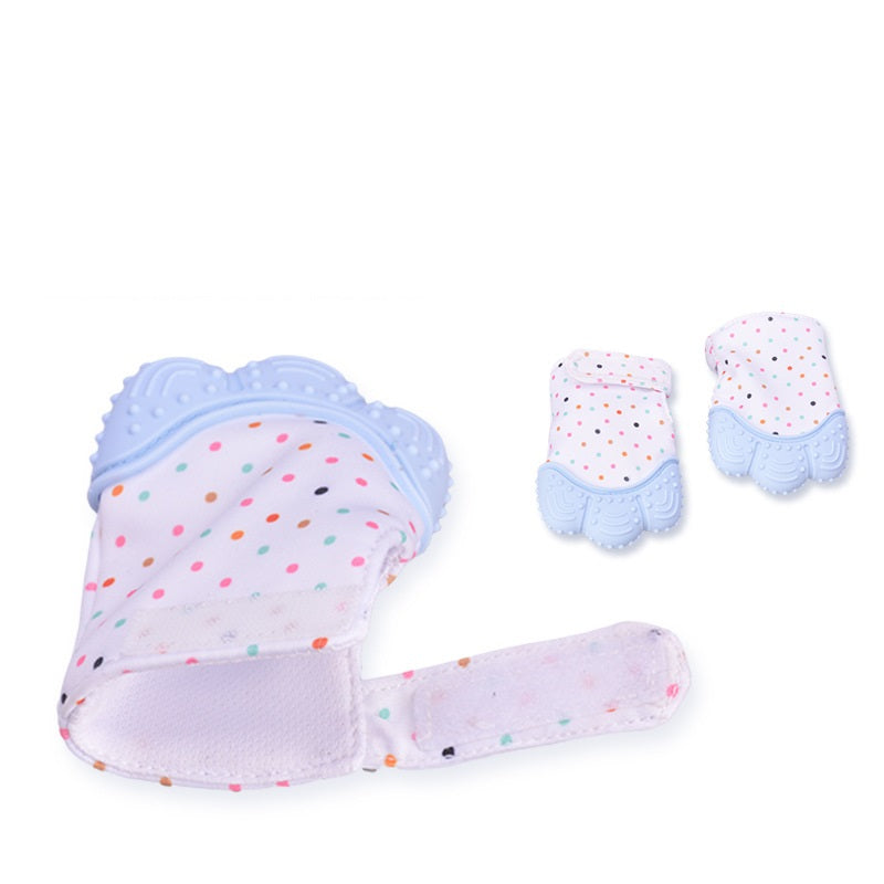 Baby teether baby anti-bite silicone molar gloves children's sound toys - Thriver Trend
