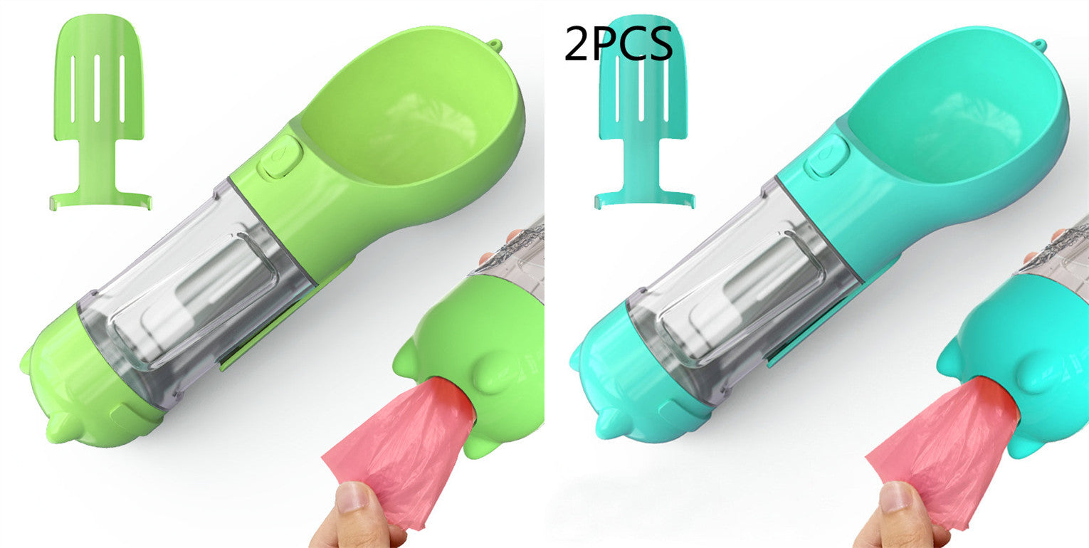 Pet Water Bottle Feeder Bowl Garbage Bag Storage Portable Pet Outdoor Travel 3 In 1 Dog Water Bottle - Thriver Trend