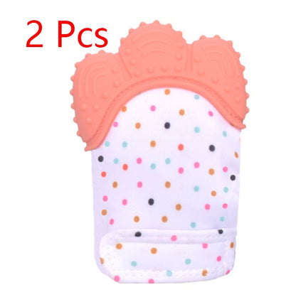 Baby teether baby anti-bite silicone molar gloves children's sound toys - Thriver Trend