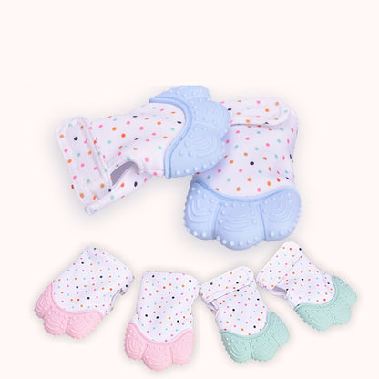 Baby teether baby anti-bite silicone molar gloves children's sound toys - Thriver Trend