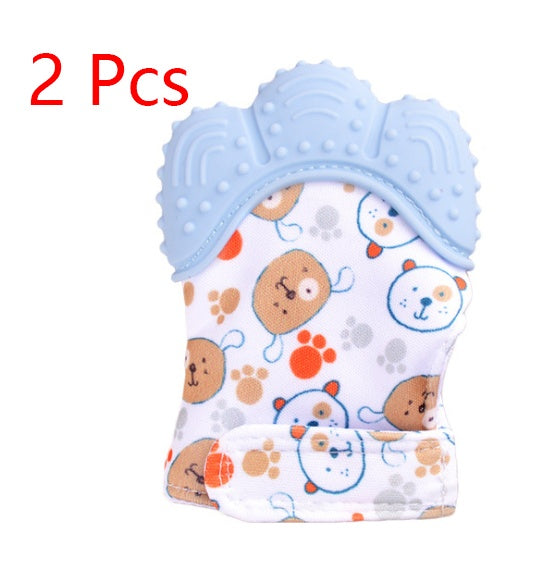 Baby teether baby anti-bite silicone molar gloves children's sound toys - Thriver Trend