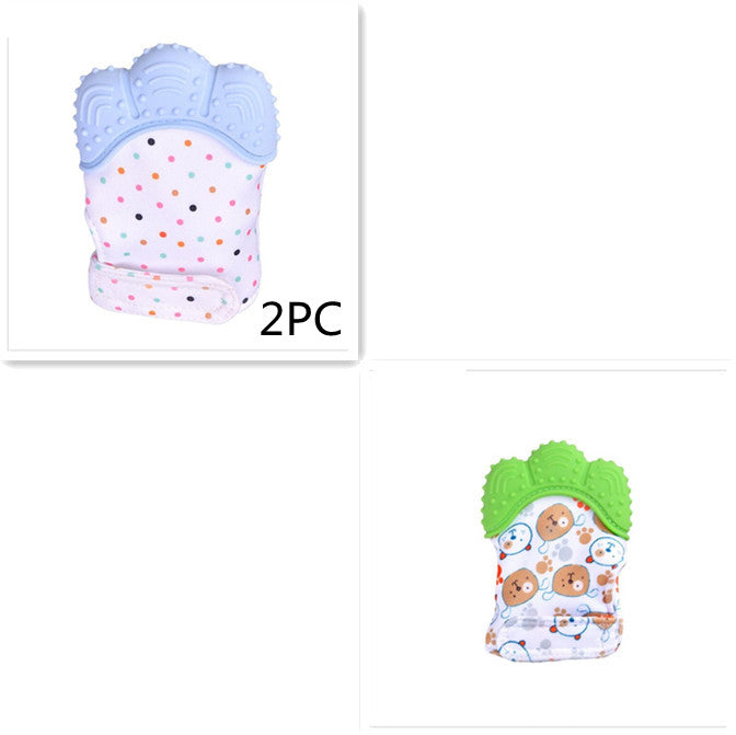 Baby teether baby anti-bite silicone molar gloves children's sound toys - Thriver Trend