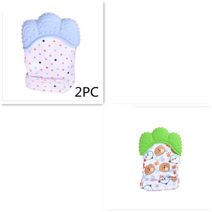 Baby teether baby anti-bite silicone molar gloves children's sound toys - Thriver Trend