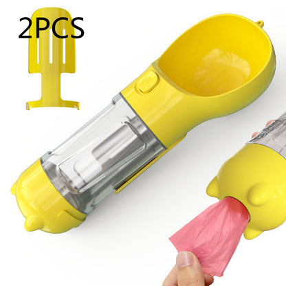Pet Water Bottle Feeder Bowl Garbage Bag Storage Portable Pet Outdoor Travel 3 In 1 Dog Water Bottle - Thriver Trend