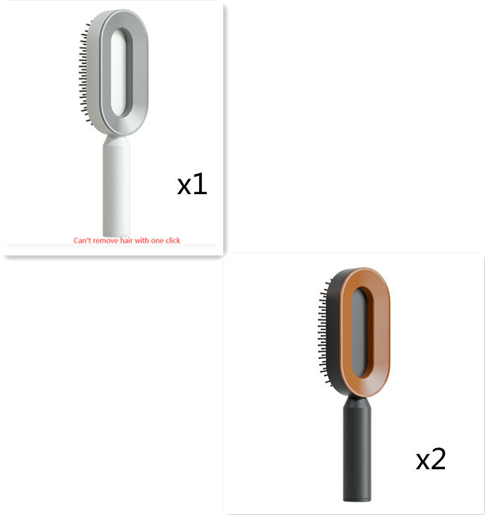 Self Cleaning Hair Brush For Women One-key Cleaning Hair Loss Airbag Massage Scalp Comb Anti-Static Hairbrush - Thriver Trend