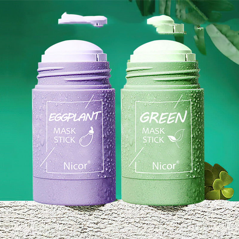 Cleansing Green Tea Mask Clay Stick Oil Control Anti-Acne Whitening Seaweed Mask Skin Care - Thriver Trend